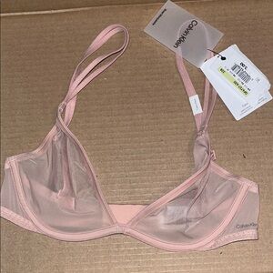Calvin Klein Women's Pink Sheer Bra